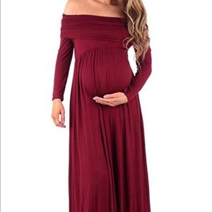 Burgundy maternity dress